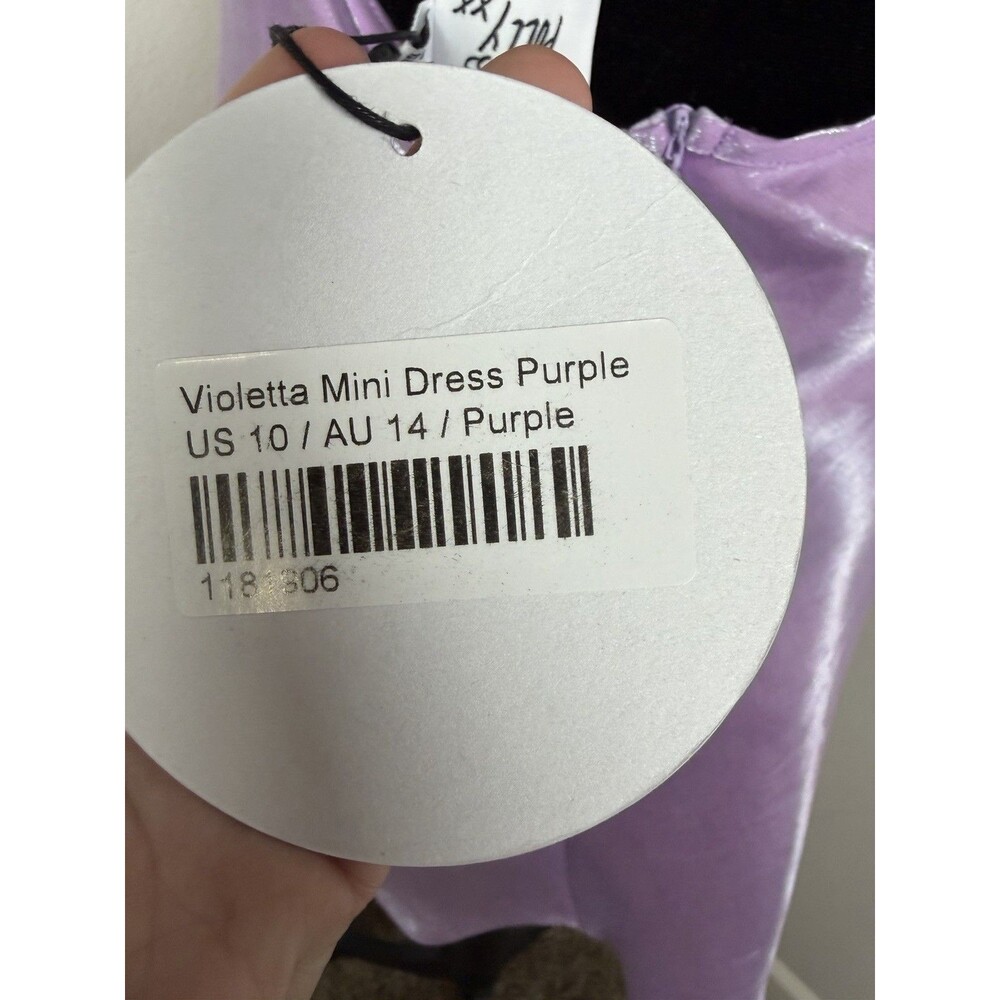 Princess Polly Violetta Mini Dress Purple Satin Slip Backless Size 10 NWT - Picture 4 of 13